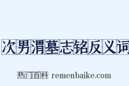 次男渭墓志铭反义词是什么意思的图片